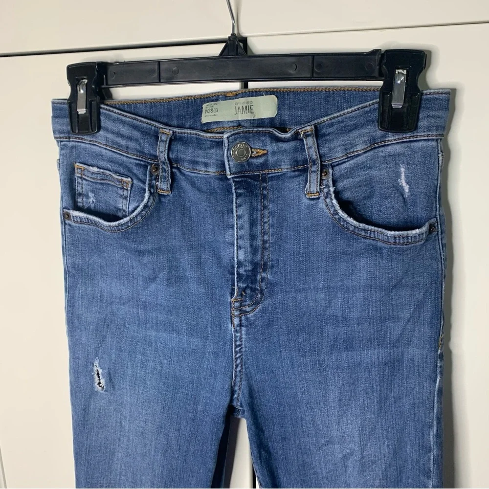 Topshop Moto Jamie Distressed Skinny Jeans